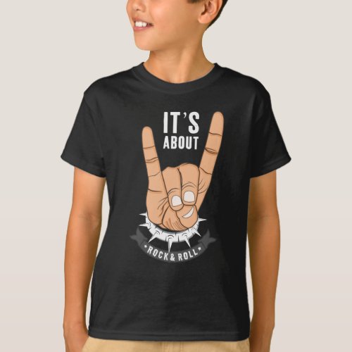 Cool Its About Rock and Roll Kids T_Shirt