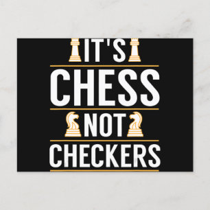 cool its chess not checkers checkers players gift announcement postcard