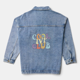 Cool IVF Club IVF Mom Dad Transfer Day Surrogate Denim Jacket