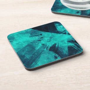 Cool Jagged Blue Abstract Beverage Coaster
