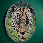 Cool Jaguar Amazon wild animal Dart Board<br><div class="desc">Tropical Forest Wild Animal dart board. Jaguar with tropical jungle background. Find more matching items in our collection.</div>