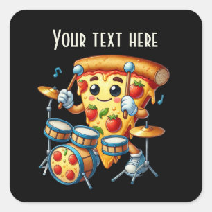 Cool Jam out pizza party Square Sticker