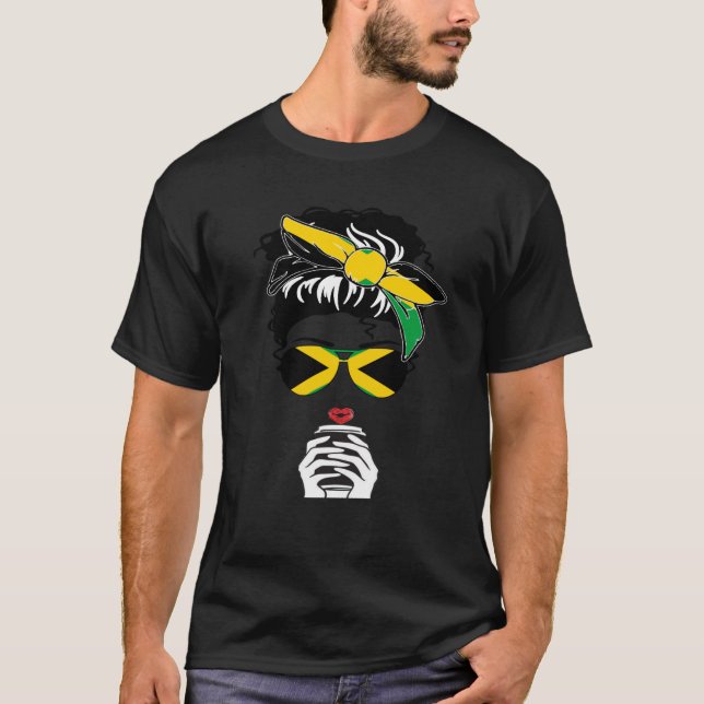 Cool Jamaican Coffee Mama Mom Girl Aunt Jamaica Fl T-Shirt (Front)
