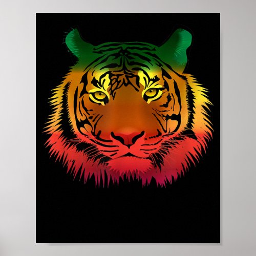 Cool Jamaican Tiger Flag Poster