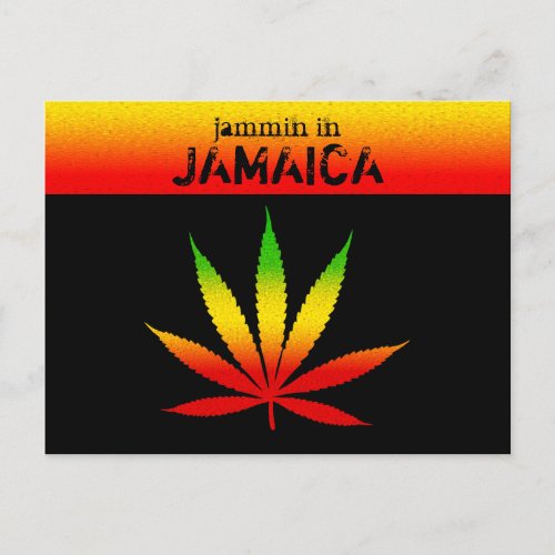 Cool Jammin in Jamaica Reggae Rasta Postcard