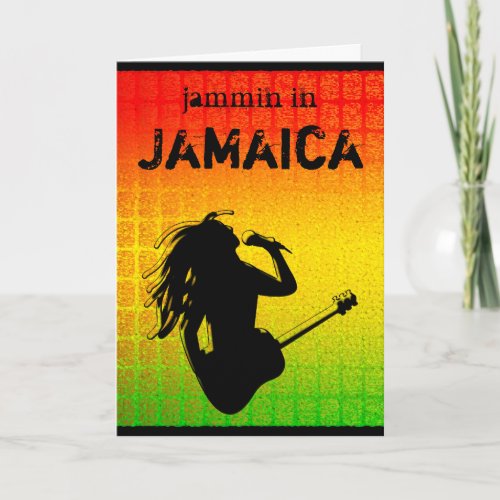 Cool Jammin in Jamaica Reggae Rastaman Rastafari Card