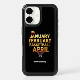 Cool January February Basketball April Designs  iPhone 16 Case
