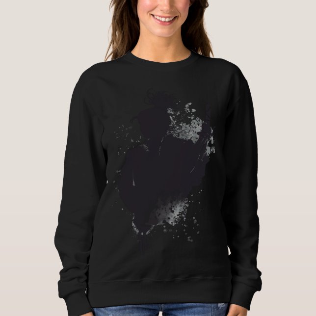Cool Japanese Artwork Samurai Warrior Ink Style Sweatshirt (Front)
