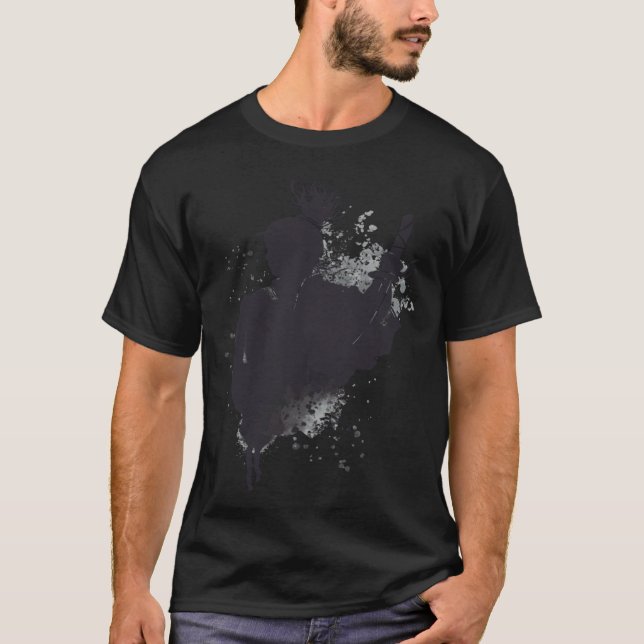 Cool Japanese Artwork Samurai Warrior Ink Style T-Shirt (Front)