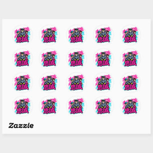 Cool Japanese Cat Crew - For Laptops & Planners Classic Round Sticker