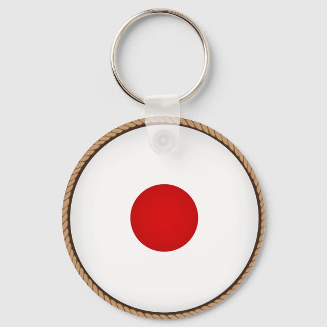 Cool Japanese Flag Seal Keychain (Front)