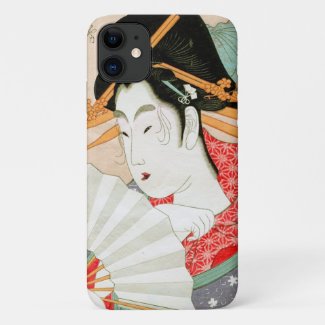 Cool japanese geisha with fan art maiko tattoo Case-Mate iPhone case