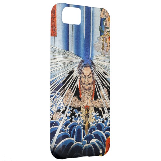 Cool Japanese Kunioshi Waterfall Meditation art Case-Mate iPhone Case (Back/Right)