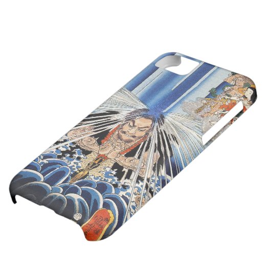 Cool Japanese Kunioshi Waterfall Meditation art Case-Mate iPhone Case (Bottom)