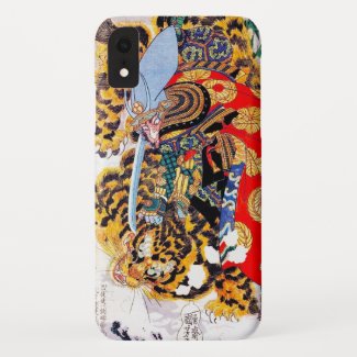 Cool japanese Legendary Samurai fight tiger art Case-Mate iPhone Case