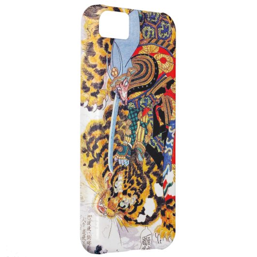Cool japanese Legendary Samurai fight tiger art Case-Mate iPhone Case (Back/Right)