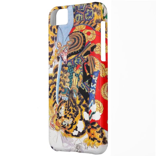 Cool japanese Legendary Samurai fight tiger art Case-Mate iPhone Case (Back Left)