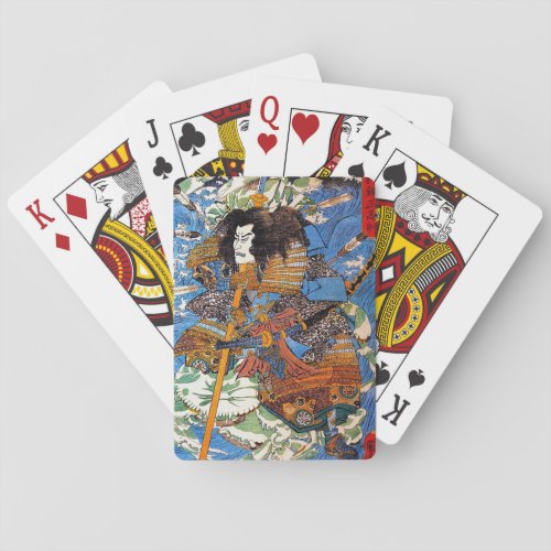 Cool japanese Legendary Samurai Sanin Warrior art Poker Cards
