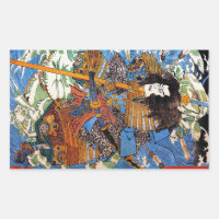 Cool japanese Legendary Samurai Sanin Warrior art Rectangular Sticker
