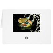 Cool japanese mandarina duck black pond snow (Back Horizontal)