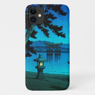 Cool japanese moonlit night gate sea hasui kawase Case-Mate iPhone case