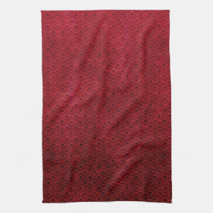 Cool japanese oriental cherry red fish scale kitchen towel
