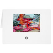 Cool japanese Red Temple Spring Asano Takeji (Back Horizontal)