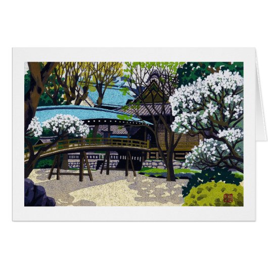 Cool japanese spring village town bridge cherry (Front Horizontal)