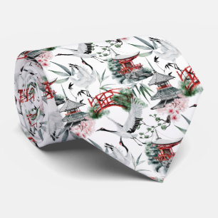 Cool Japanese tiled pattern  Neck Tie