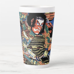 Cool japanese ukiyo-e legendary warrior samurai latte mug