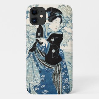 Cool japanese vintage ukiyo-e geisha lady woman Case-Mate iPhone case