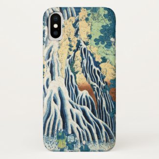 Cool japanese vintage ukiyo-e Hokusai waterfall Case-Mate iPhone Case