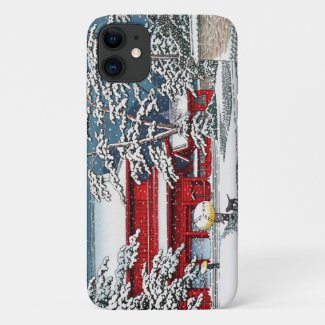 Cool japanese winter temple shrine kyoto scenery Case-Mate iPhone case