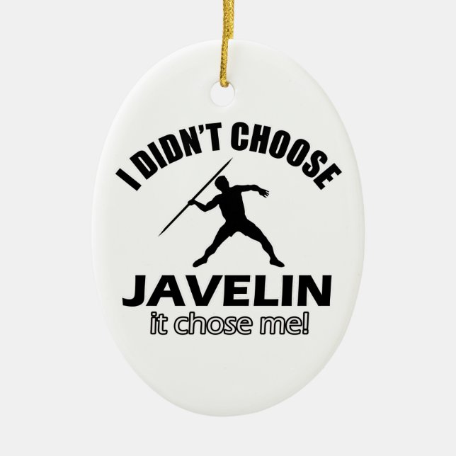 Cool Javelin designs Ceramic Ornament (Front)