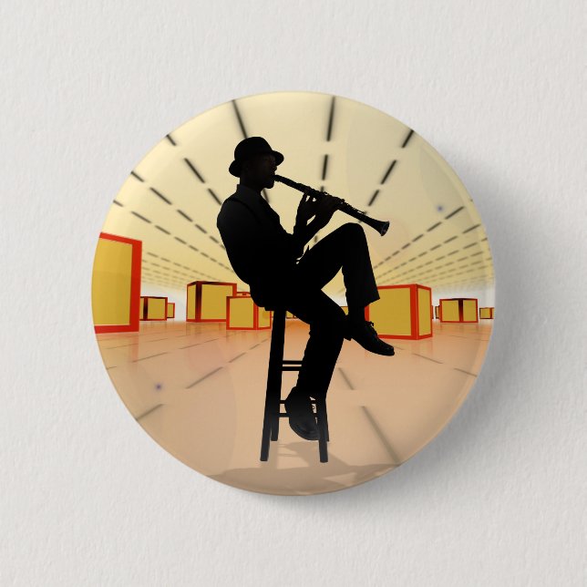 Cool Jazz 3 Pinback Button (Front)