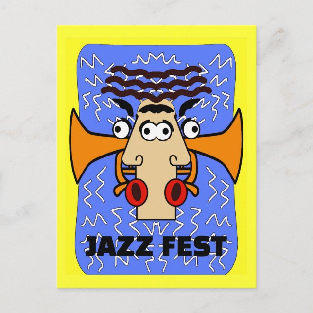 Cool Jazz Abstract Cubism , Jazz Fest 2011 Postcard (Front)