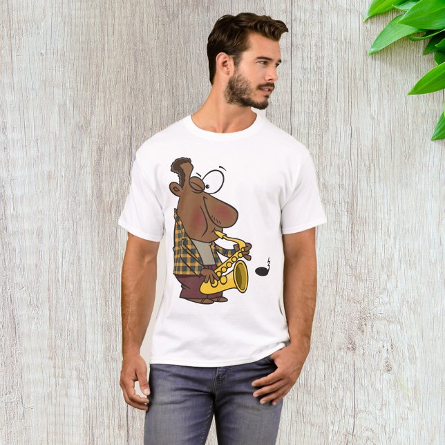 Cool Jazz Man Playing Saxophone T-Shirt (Creator Uploaded)