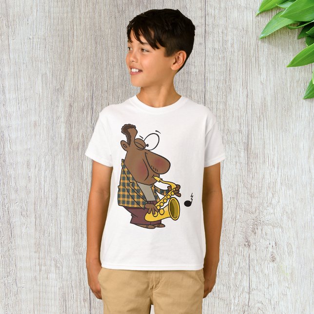 Cool Jazz Man Playing Saxophone T-Shirt (Creator Uploaded)