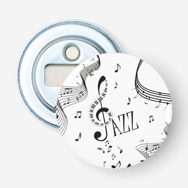 Cool Jazz Music Bottle Opener (Front)