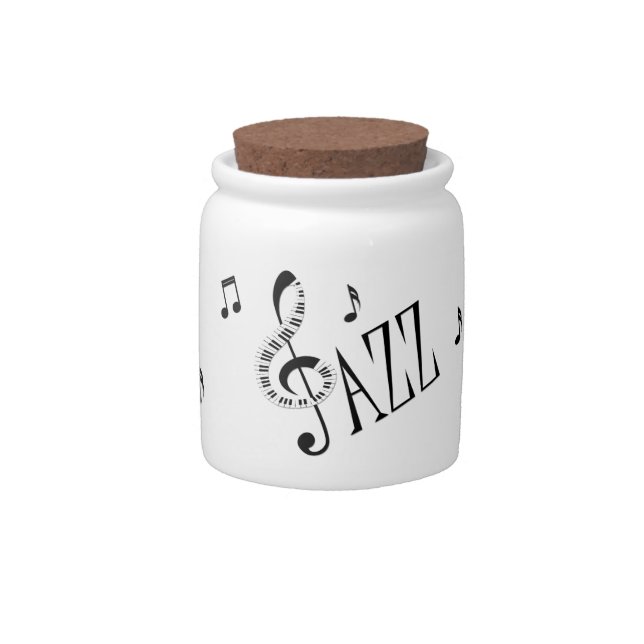 Cool Jazz Music Candy Jar (Front)