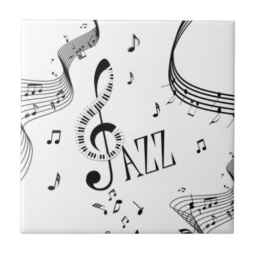 Cool Jazz Music Ceramic Tile