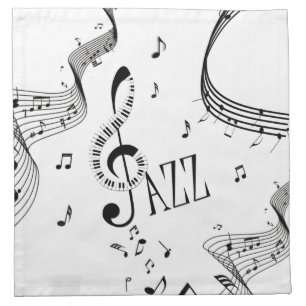 Cool Jazz Music Cloth Napkin