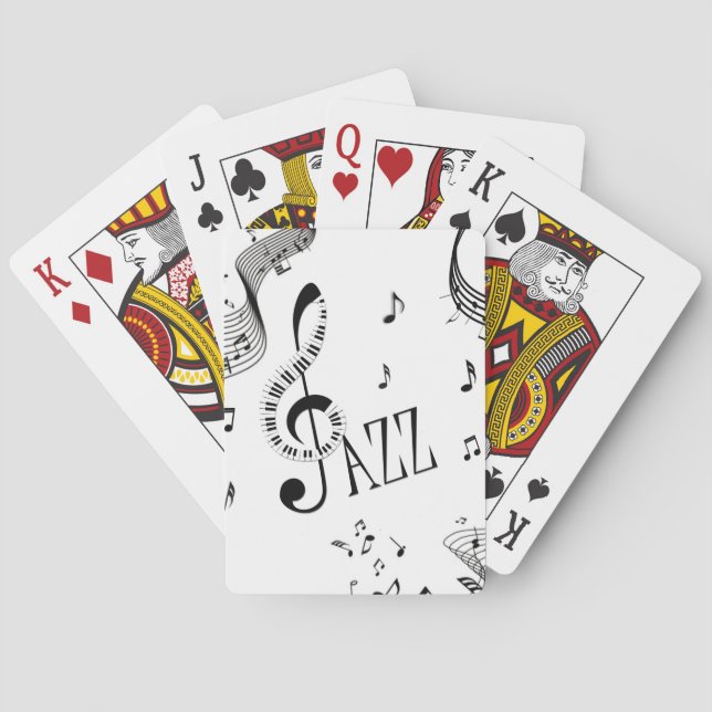 Cool Jazz Music Poker Cards (Back)