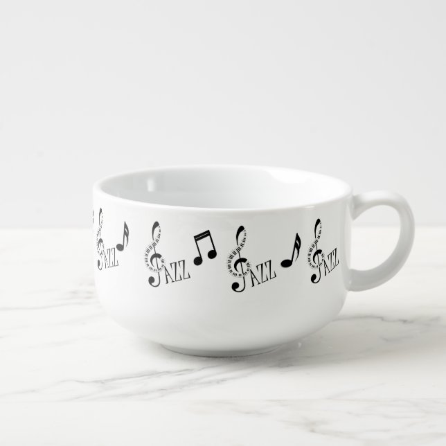 Cool Jazz Music Soup Mug (Left)