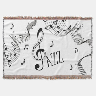 Cool Jazz Music Throw Blanket