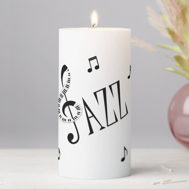 Cool Jazz Pillar Candle (In Situ)