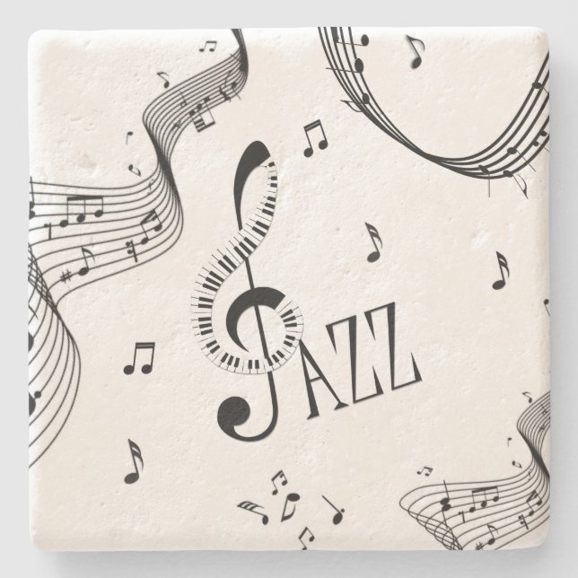 Cool Jazz Stone Coaster (Front)
