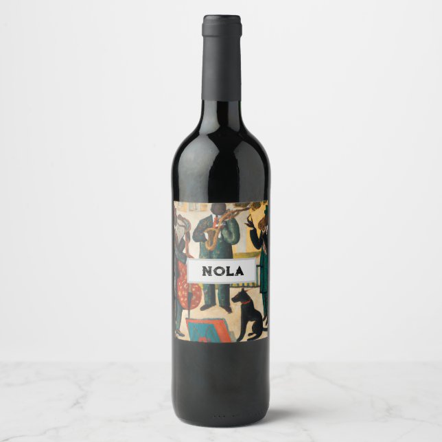 Cool Jazz Trio In NOLA   Wine Label (Front)