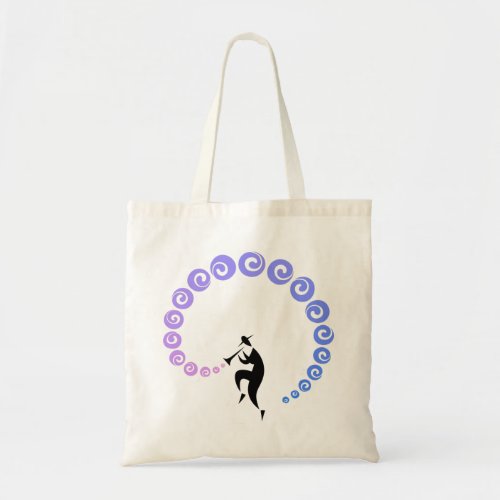 Cool Jazz Trumpet Music Blue Lilac Tote Bag