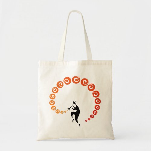 Cool Jazz Trumpet Music Yellow Orange Tote Bag